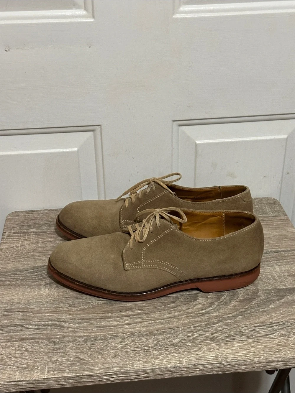Cole Haan Shoes Mens 10.5 Brown Suede Derby Oxford Dress Casual Red Sole Lace Up